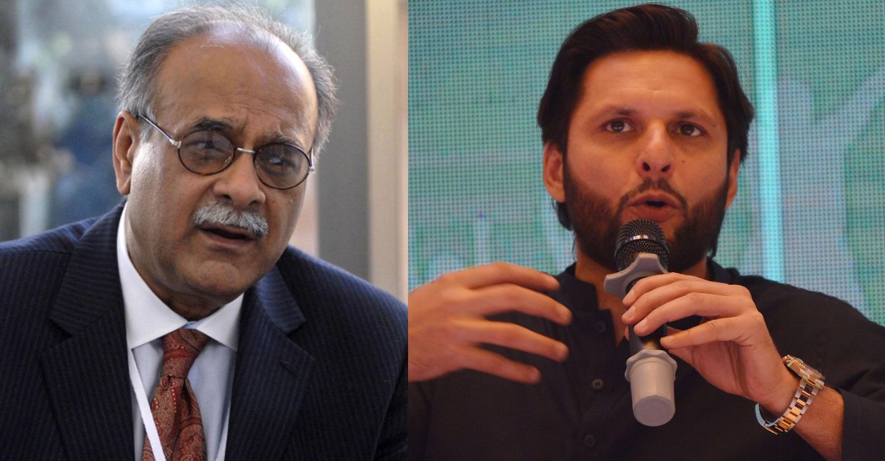 Najam Sethi and Shahid Afridi