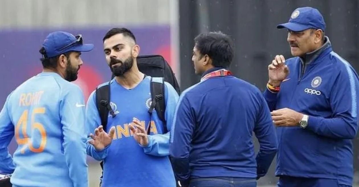 Rohit Sharma, Virat Kohli, Ravi Shastri