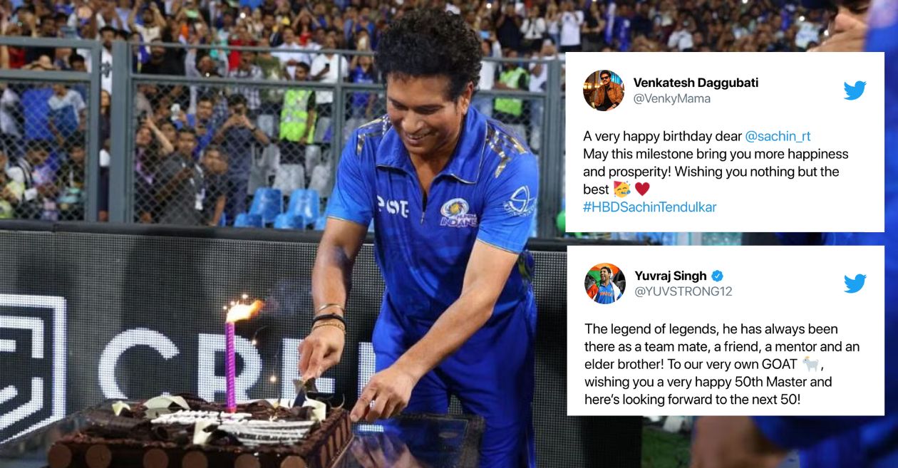 Sachin celebrating his 50th birthday