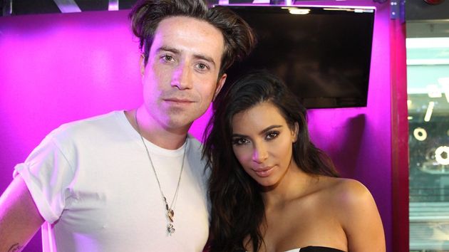 Nick Grimshaw with Kim Kardashian