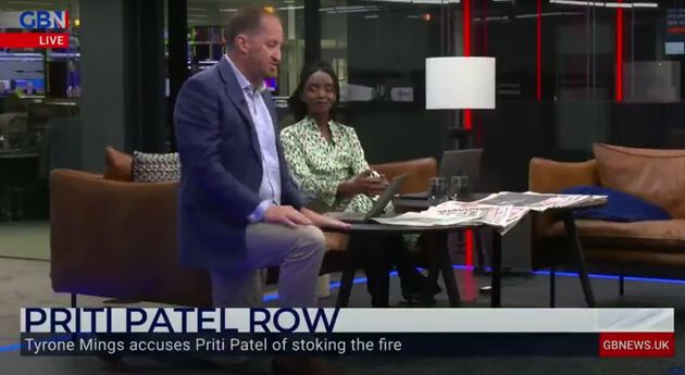 Guto Harri takes the knee live on air