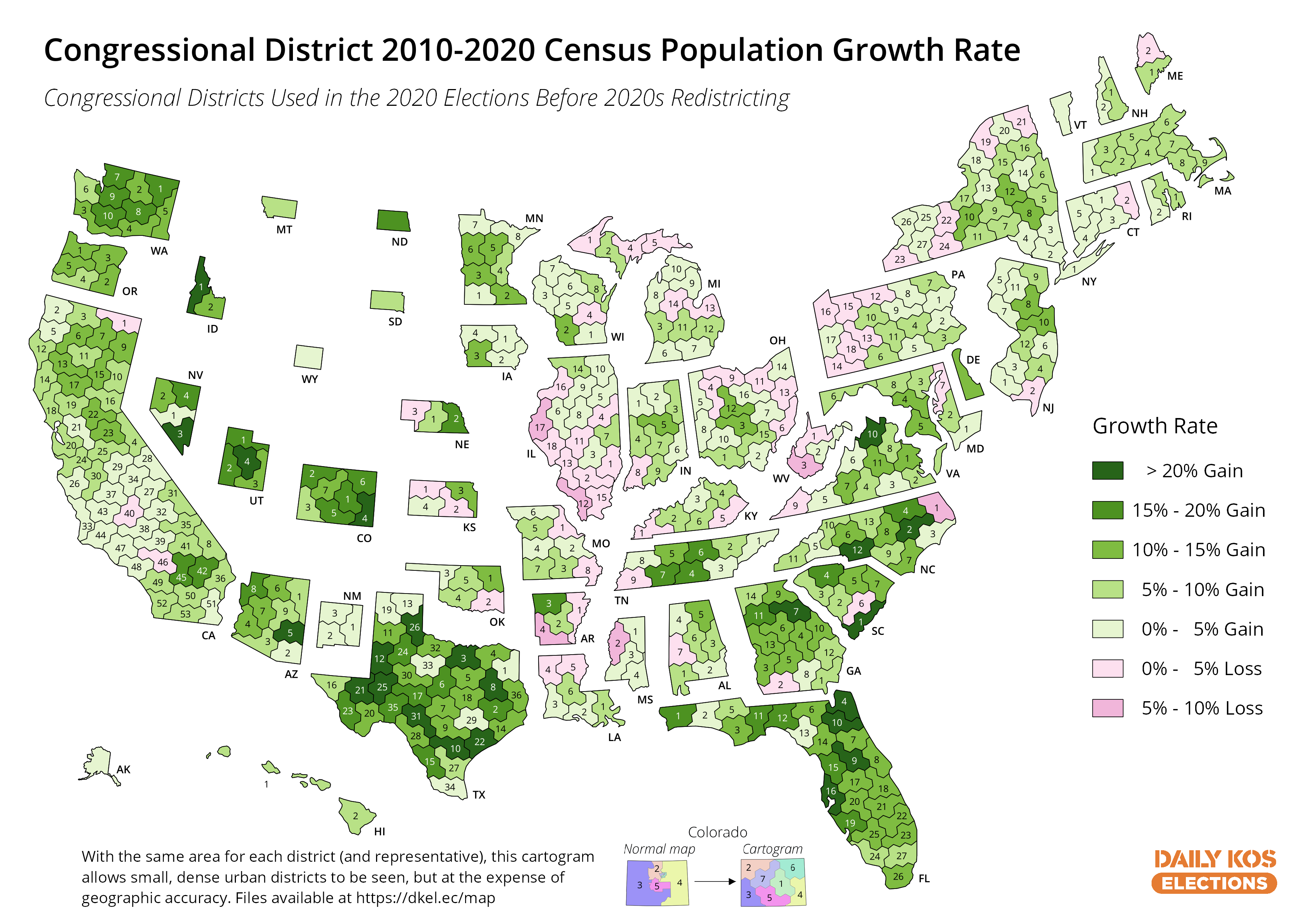 2020CongressionalRedistrictingPopulationGrowthRate-Hexmap.png