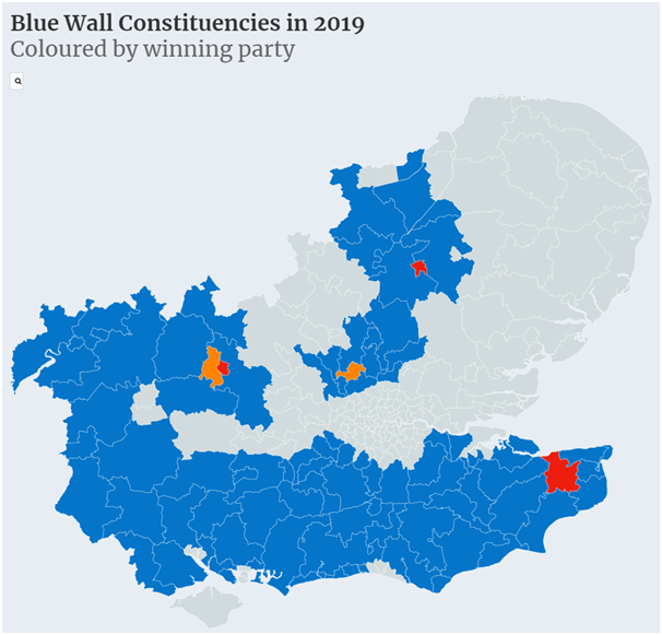 Conservative blue wall