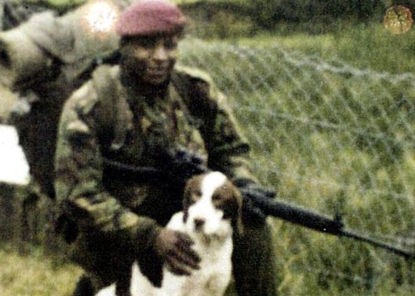 Christopher Alder in his paratrooper's uniform