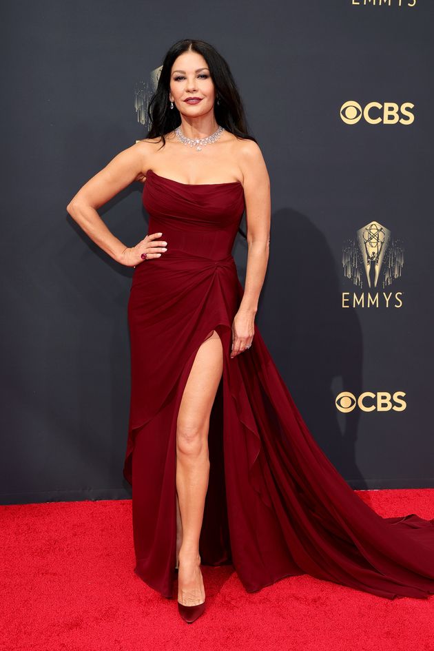 LOS ANGELES, CALIFORNIA - SEPTEMBER 19: Catherine Zeta-Jones attends the 73rd Primetime Emmy Awards at L.A. LIVE on September 19, 2021 in Los Angeles, California. (Photo by Rich Fury/Getty Images)