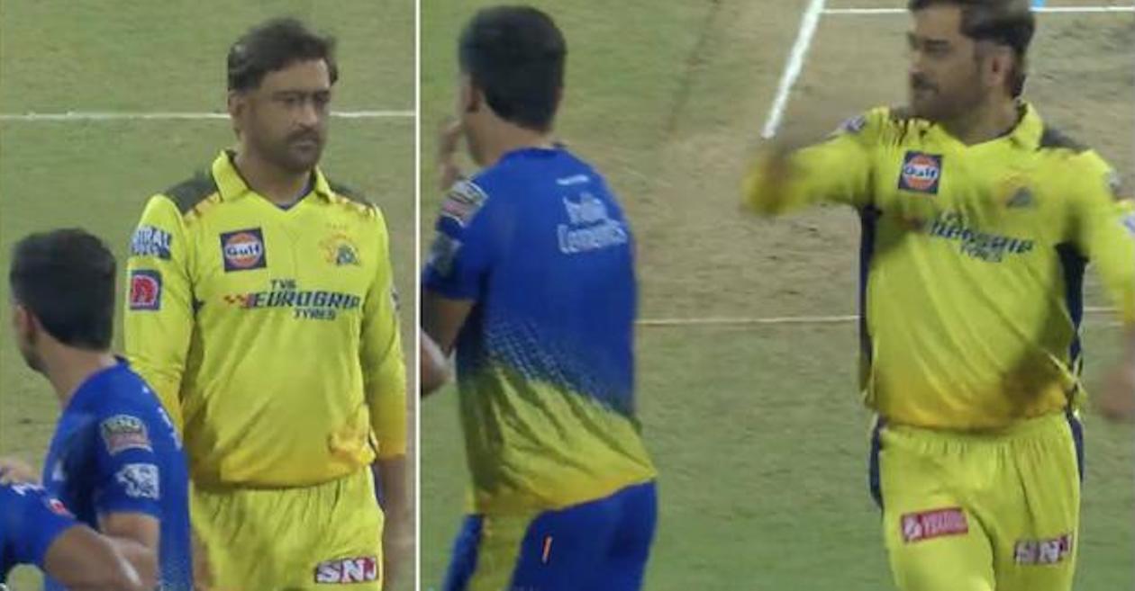 MS Dhoni almost slaps Deepak Chahar