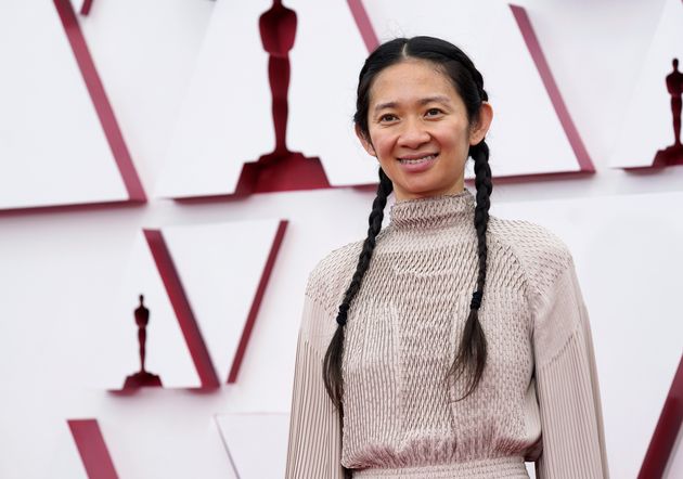 Chloé Zhao attends the 93rd Annual Academy Awards on Sunday. She took home the award for Best Director. 