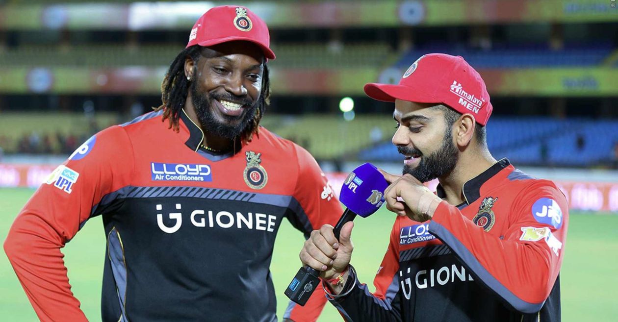 Chris Gayle and Virat Kohli