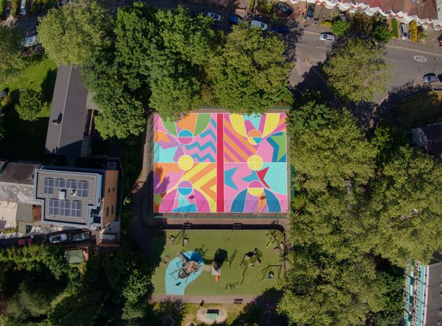 High Flying Drone Shots of Creative Courts