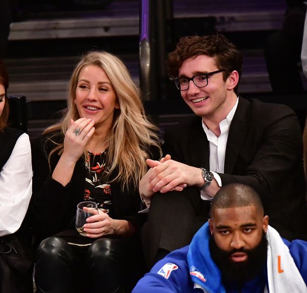 Ellie Goulding and Caspar Jopling at a basketball game in 2017