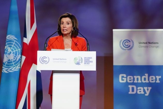 US speaker of the House of Representatives, Nancy Pelosi, at COP26 for Gender Day