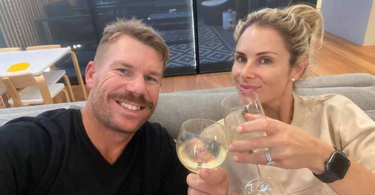 David Warner with his wife Candice