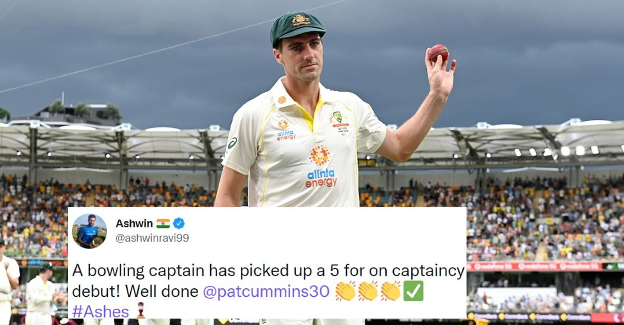 Pat Cummins takes a fifer in Ashes opener