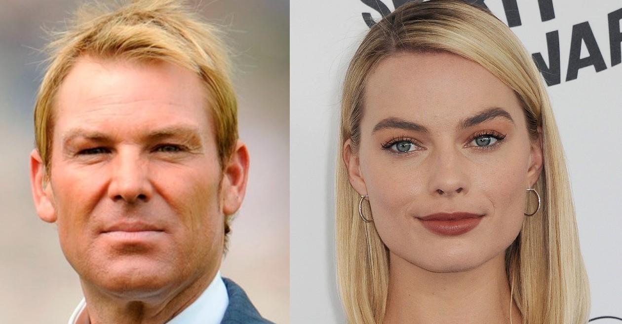 Shane Warne and Margot Robbie