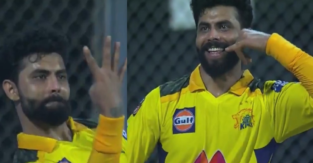 Ravindra Jadeja with his unique celebration