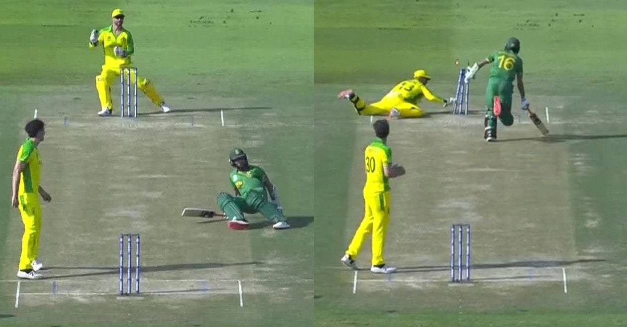 Keshav Maharaj gets run out in a hilarious way