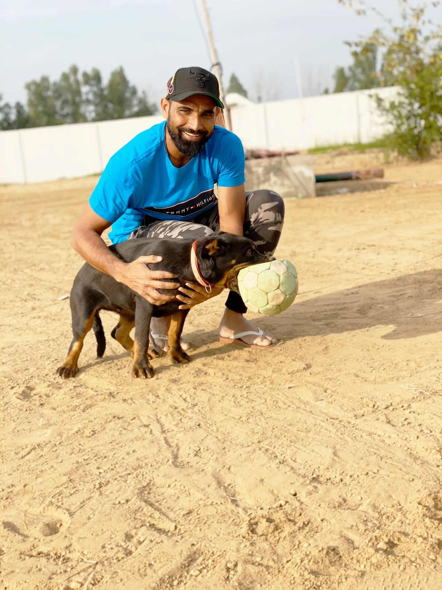 Mohammed Shami at his farmhouse