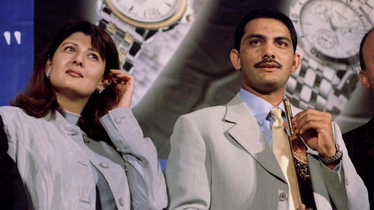 Mohammad Azharuddin and Sangeeta Bijlani