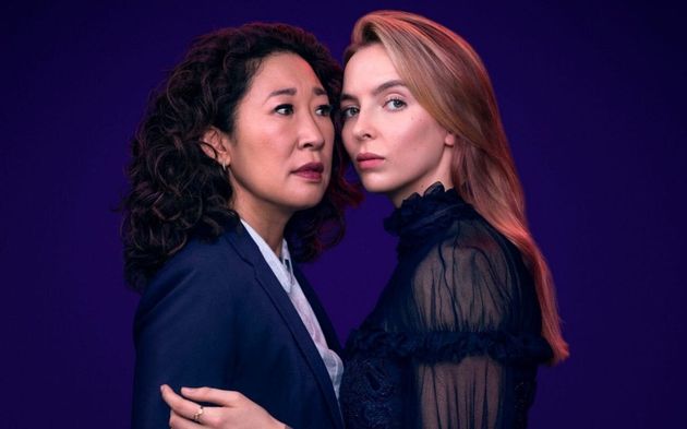 Jodie opposite Killing Eve co-star Sandra Oh