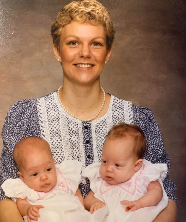 The author with her twins, Amanda and Kate, around the time she discovered the ALMA article and decided to search for her birth family.