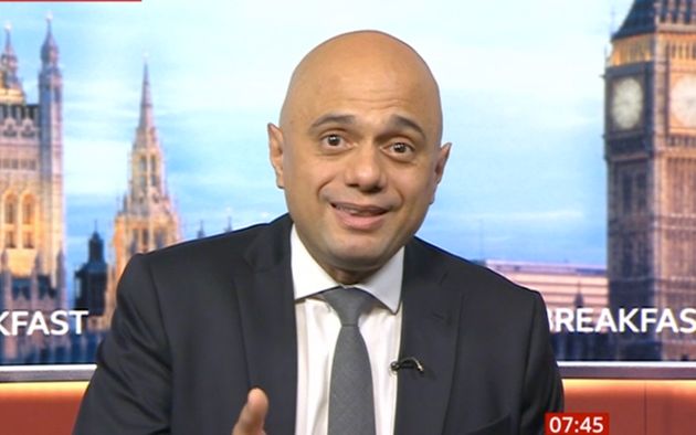 Health secretary Sajid Javid discussing Christmas