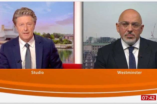 BBC Breakfast host Charlie Stayt and education secretary Nadim Zahawi