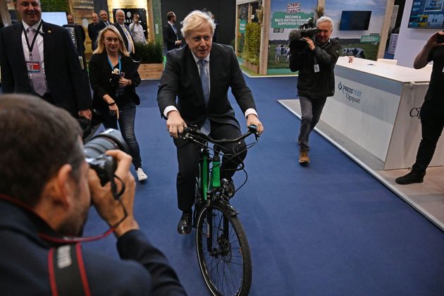 <strong>Boris Johnson on an e-Bike. Bikes are a recurring theme among Conservatives.</strong>