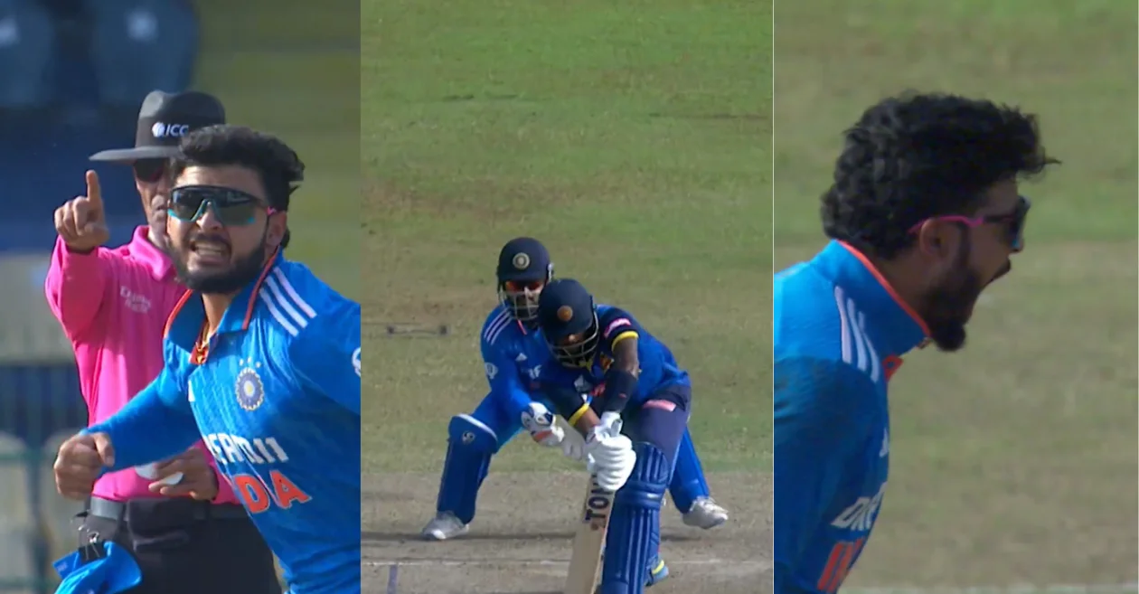 Riyan Parag takes his maiden wicket