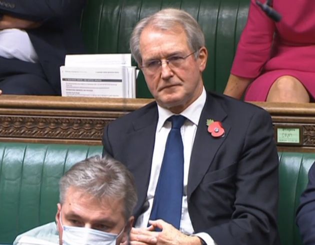 <strong>Former cabinet minister Owen Paterson in the House of Commons as MPs debated an amendment calling for a review of his case.</strong>