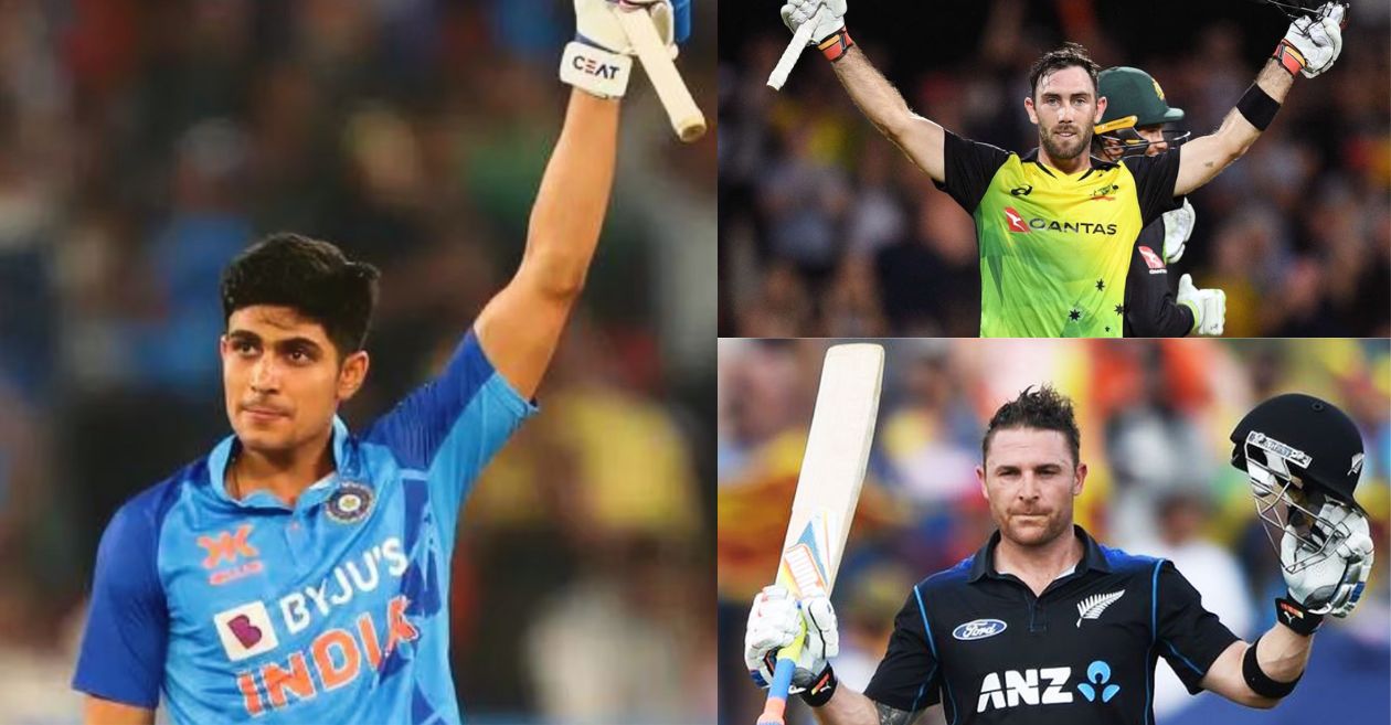 Shubman Gill, Glenn Maxwell and Brendon Mccullum