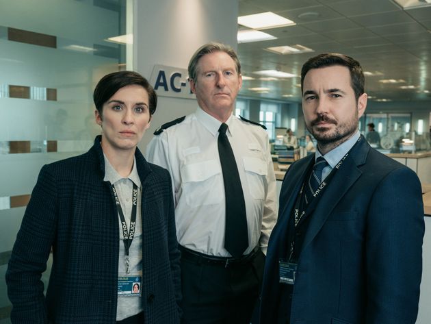 Vicky McClure, Adrian Dunbar and Martin Compston in Line Of Duty