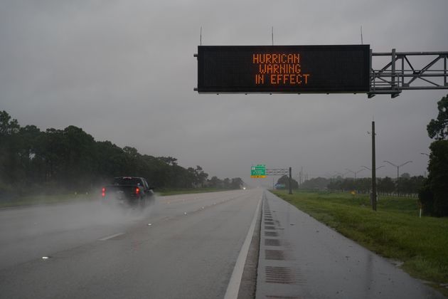 A photo shows a view from Fort Myers, Florida, on Wednesday amid Hurricane Ian.