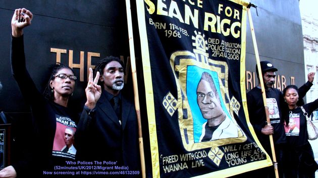 Marcia Rigg (left) campaigning over her brother's death