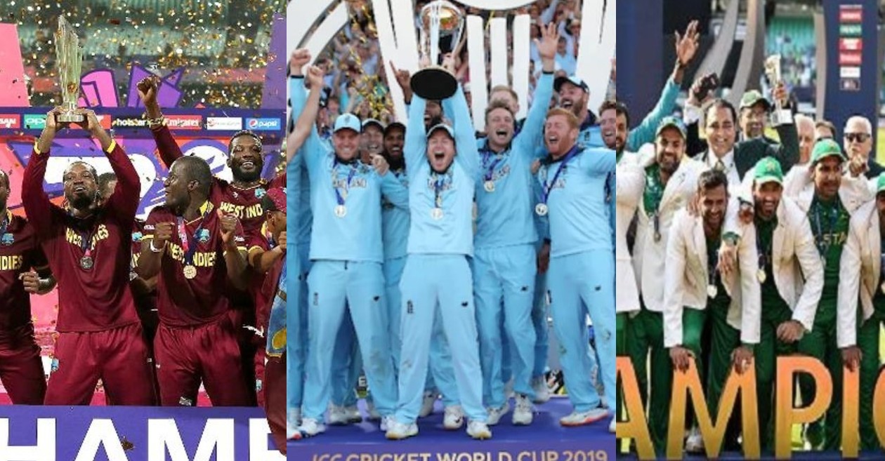 Winners of T20 WC, 50-over WC and Champions Trophy