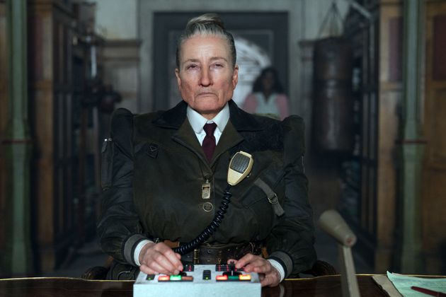 Emma Thompson as Miss Trunchbull in the new film adaptation of Matilda