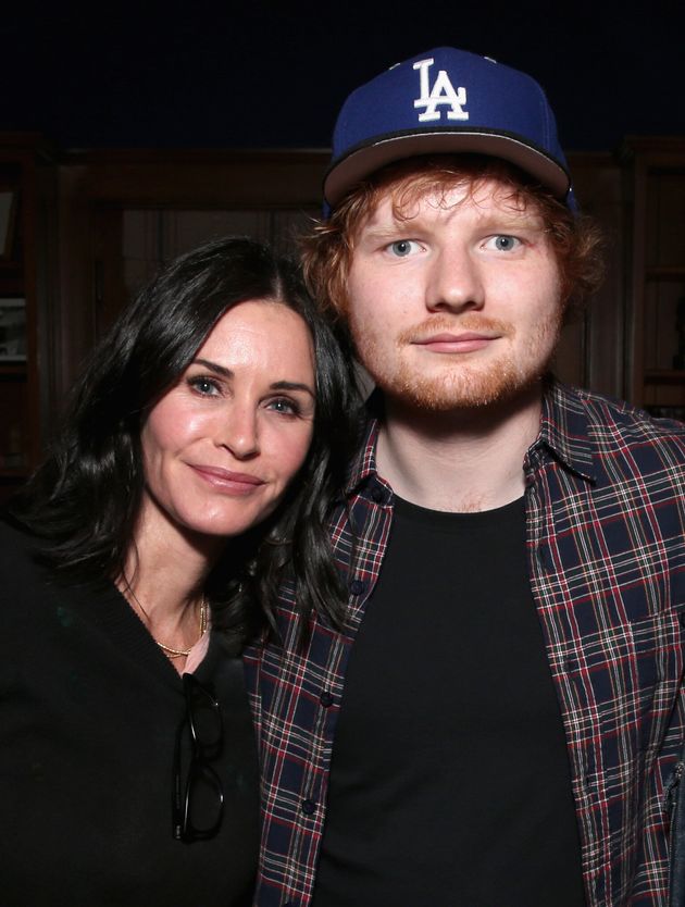 Courteney Cox and Ed Sheeran 