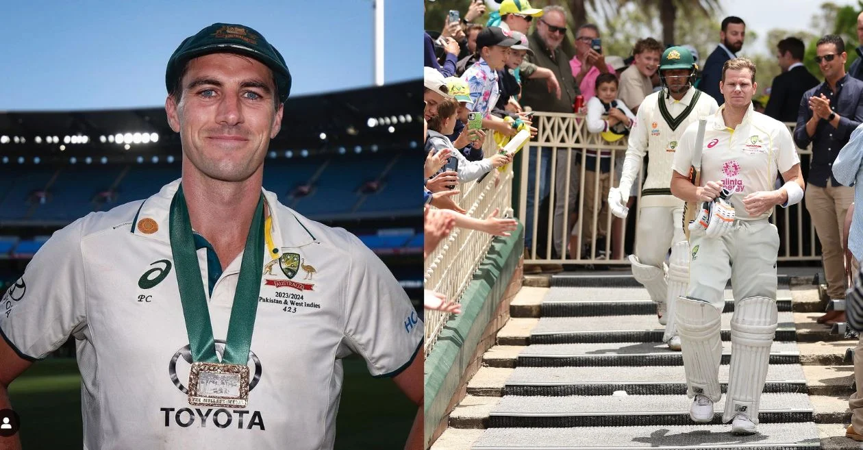 Pat Cummins, Steve Smith and Usman Khawaja