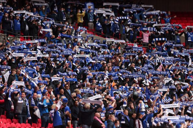 The Emirates FA Cup Final match between Chelsea and Leicester City at Wembley Stadium on May 15, 2021. 