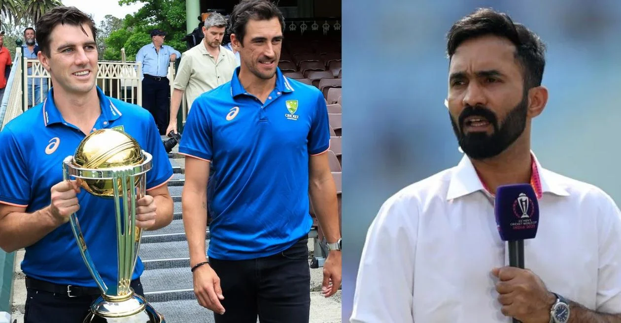 Pat Cummins, Mitchell Starc and Dinesh Karthik