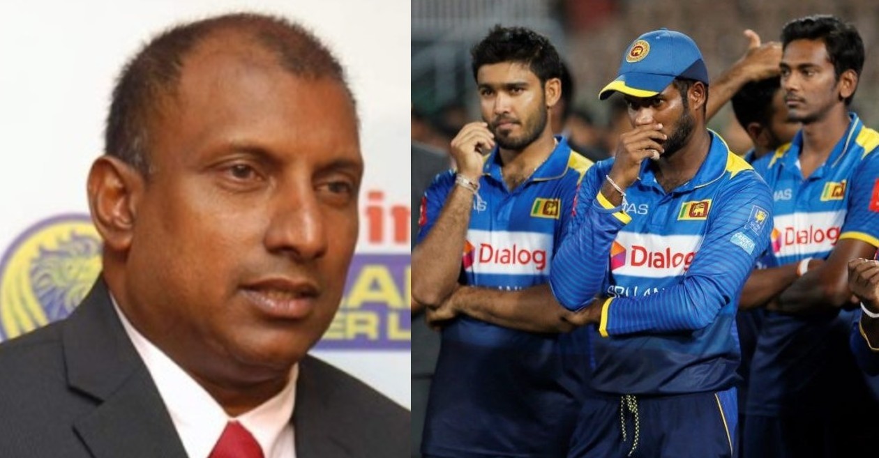 Aravind de Silva and Sri Lanka squad