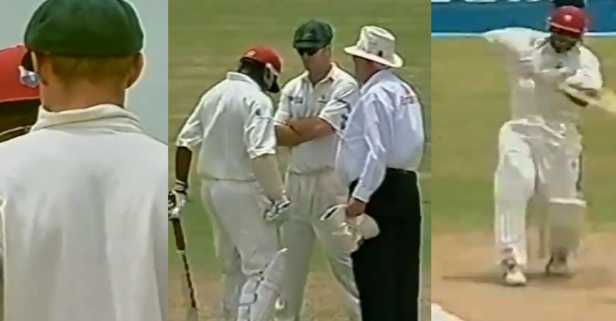 Brian Lara with Steve Waugh and Matthew Hayden