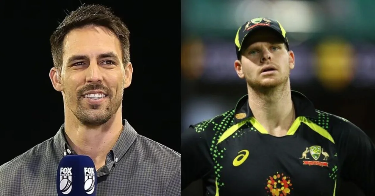 Mitchell Johnson and Steve Smith