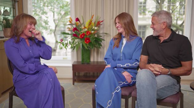 Lorraine Kelly interviewing Julia Roberts and George Clooney