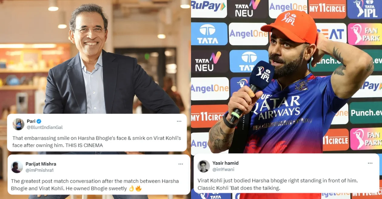 Harsha Bhogle and Virat Kohli