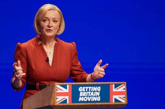 Liz Truss during her keynote speech