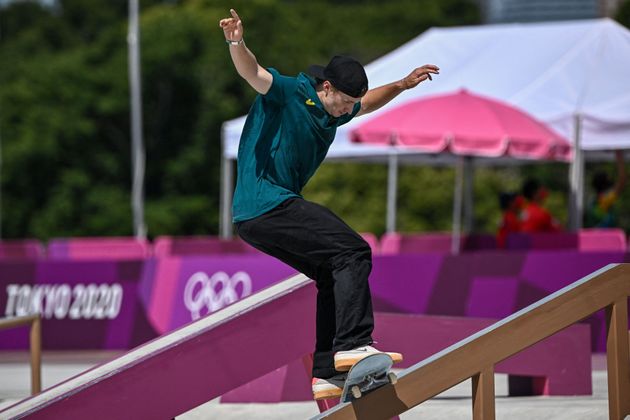 Australia's Shane O'Neill competes in the men's street prelims heat 2.