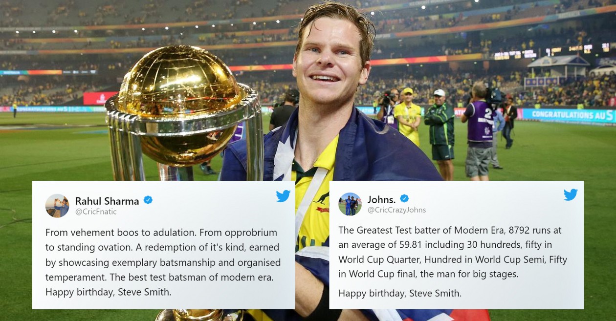 Wishes pour for Steve Smith on his birthday