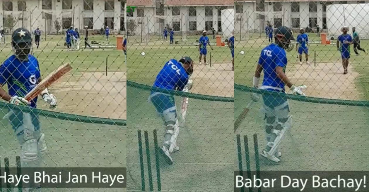 Babar Azam net practice