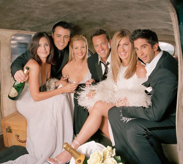 The Friends cast in a promo shoot for the tenth and final season 