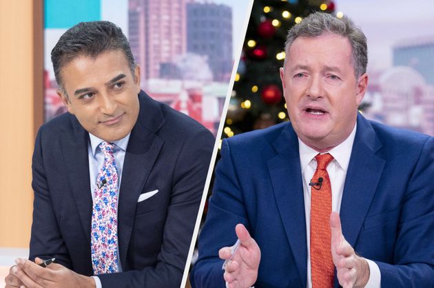 Adil Ray and Piers Morgan